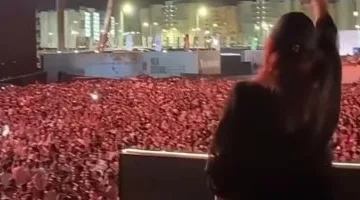 ظهور غير متوقع لأنغام في حفل كايروكي بالعلمين اليوم